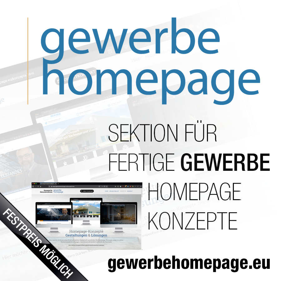 Gewerbehomepage Infos